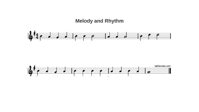 lyrical melody vs. rhythmic melody