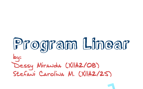 Program Linear By Stefani Maspaitella On Prezi