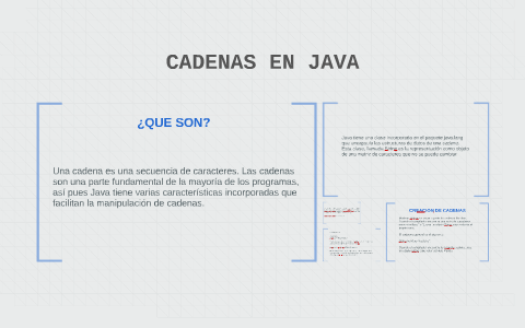 CADENAS EN JAVA by David Cruz on Prezi