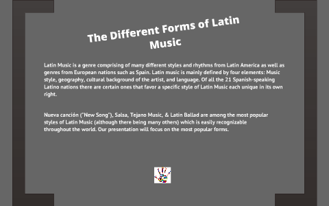 The Many Different Types of Hispanic Music by Keyan Fahimi on Prezi