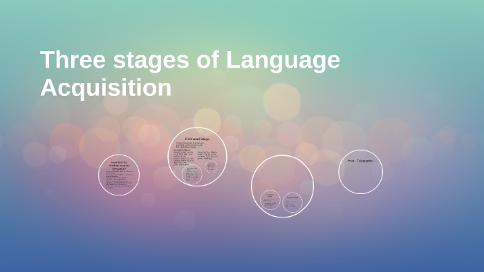 Three stages of Language Aqusition by Katie Head