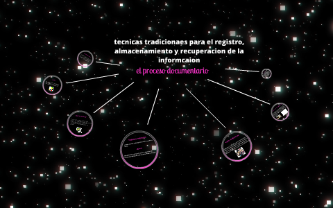 tecnicas tradicionales para el registro, almacenamiento y recuperacion