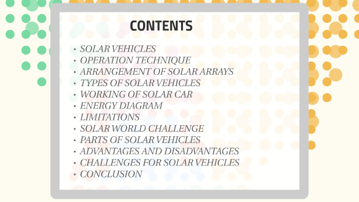 conclusion of solar car