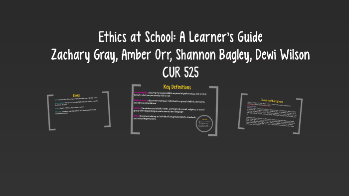 Ethics at School: A Learner's Guide by Amber Orr on Prezi