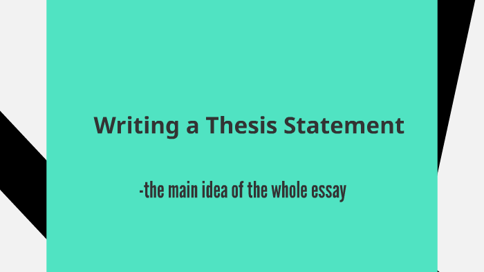 The Thesis Statement by Beth Powers on Prezi
