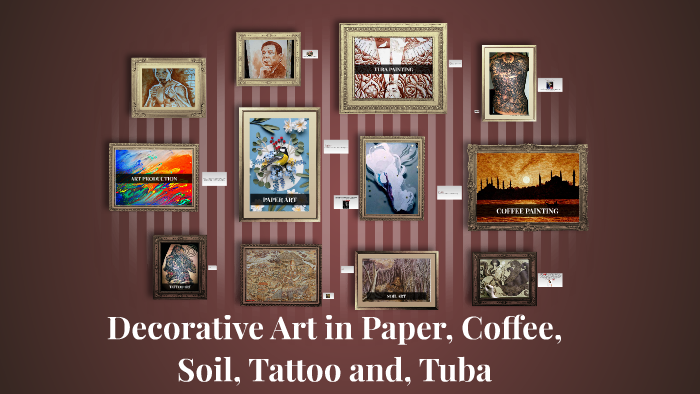 Decorative Art in Paper, Coffee, Tattoo and, Tuba by Rodrigo Nogoy
