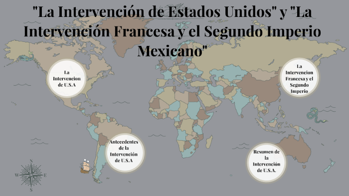 "La Intervención de los Estados Unidos" y "La Intervención Francesa y