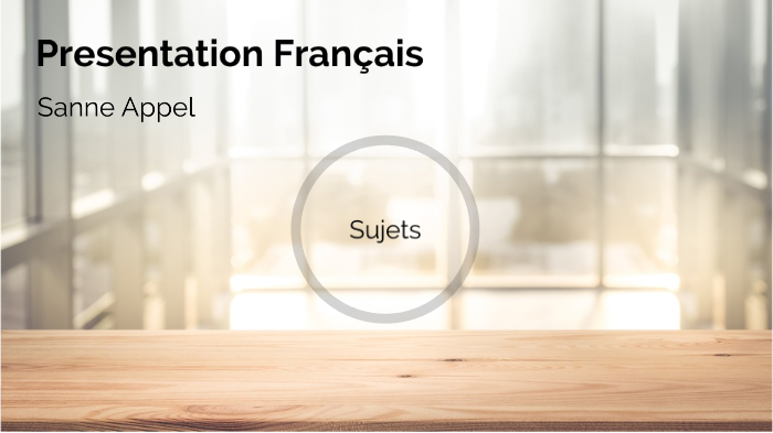 definition presentation francais