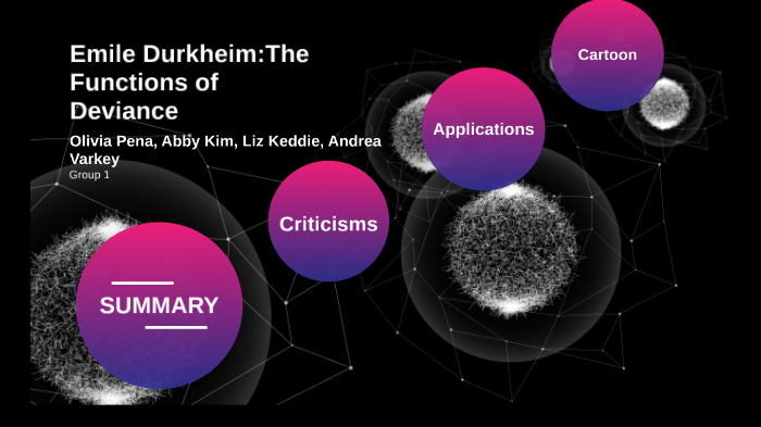 Emile Durkheim: The Functions Of Deviance By OLIVIA PENA