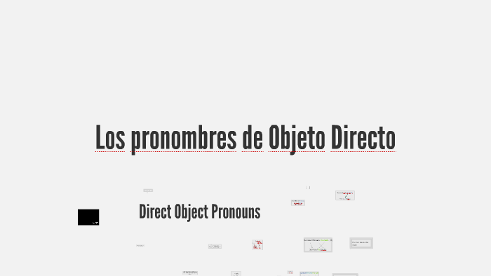 Direct Object Pronouns Chart