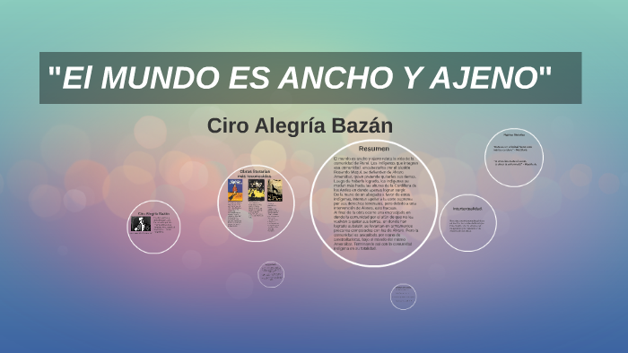El Mundo Es Ancho Y Ajeno Analisis