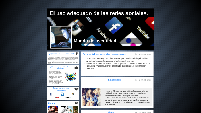El uso adecuado de las redes sociales. by Mariana Maya on Prezi