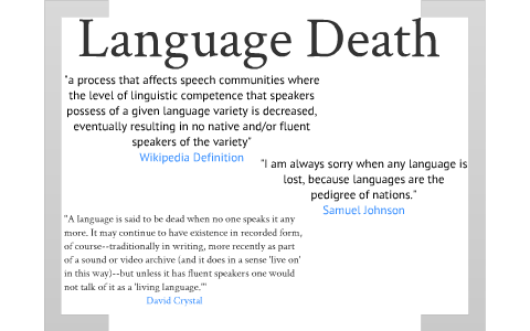 language death essay
