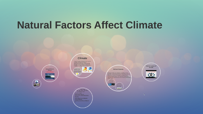 what are the six factors that affect climate