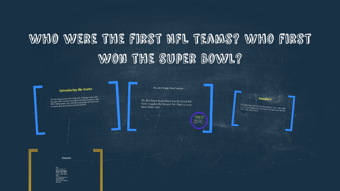 Who Was The First Football Teams