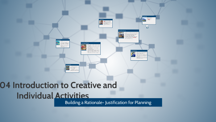 4004 Introduction to Creative and Individual Activities by nic evans