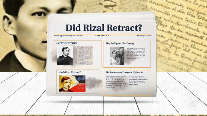 case study 3 did rizal retract summary
