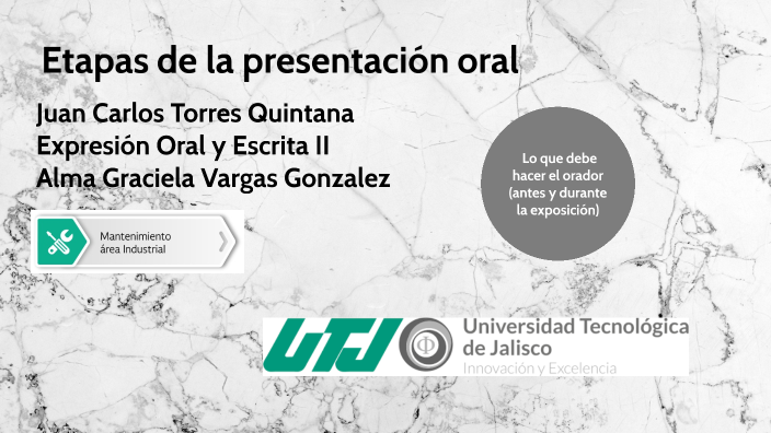Etapas de la presentación oral by Juan Carlos Torres Quintana on Prezi