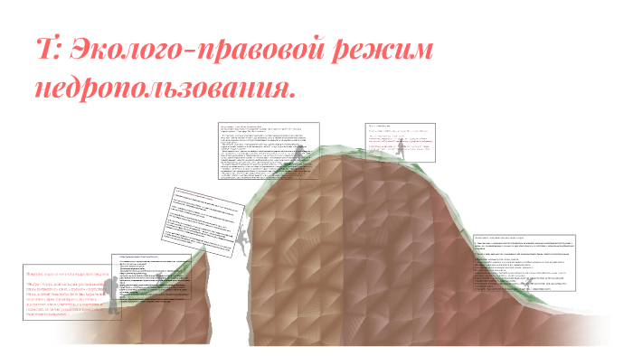 Эколого правовой режим недропользования презентация
