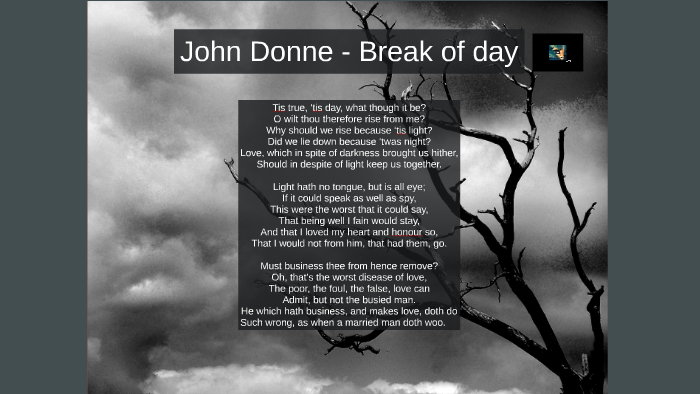 John Donne Break Of Day By Jonas Vereeken