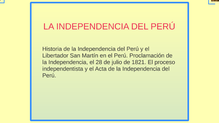 LA INDEPENDENCIA DEL PERÚ by sebastian muñoz