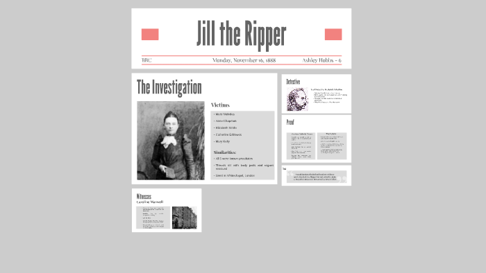Jil The Riper Jill the Ripper by on Prezi