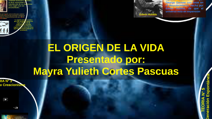 EL ORIGEN DE LA VIDA by Mayra Cortes on Prezi