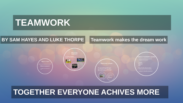 TEAMWORK by sam hayes on Prezi