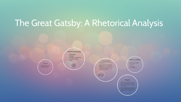 the great gatsby rhetorical analysis