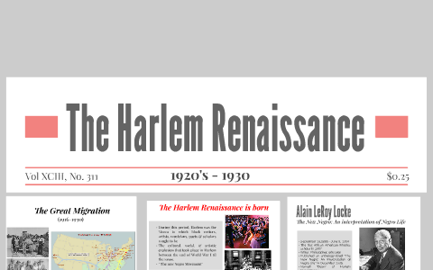 The Harlem Renaissance Presentation by Kelly Gonzalez on Prezi