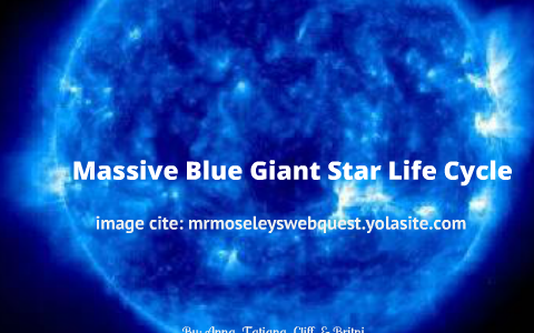 blue giant in space