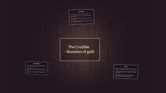 Examples Of Guilt In The Crucible