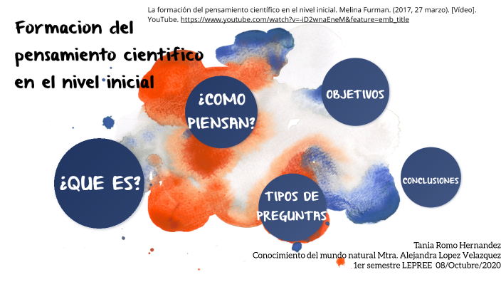 La Formación Del Pensamiento Científico En El Nivel Inicial
