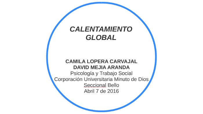 CALENTAMIENTO GLOBAL by david mejia on Prezi