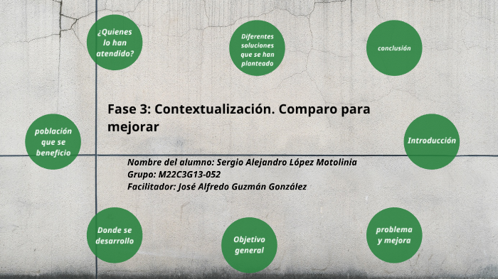 Fase 3: Contextualización. Comparo para mejorar by alejandro lopez