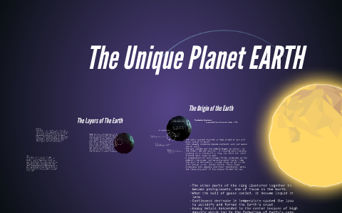 essay about the earth unique planet