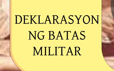 Pangunahing Nagbigay Daan Upang Idiklara Ang Batas Militar Sa Bansa