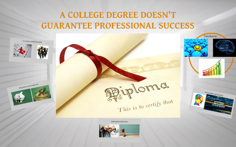 college degree doesn't guarantee success in business essay