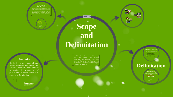 what is scope and delimitation in research
