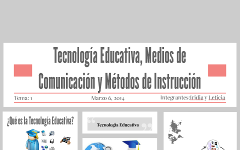 Tecnología Educativa, Medios de Comunicación y Métodos de In by
