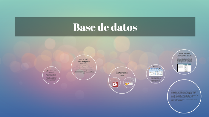 Base de datos by Carlos Ramirez Cota on Prezi