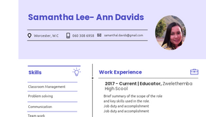 Samantha Cv 2021 By Samantha Davids On Prezi Design