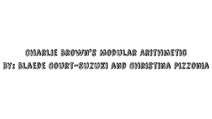 Modular Arithmetic By Christina Pizzonia