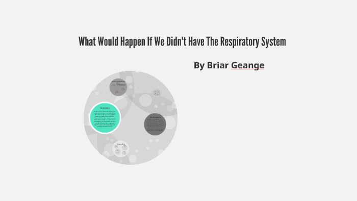 What Would Happen If We Didn't Have The Respiratory System by briar