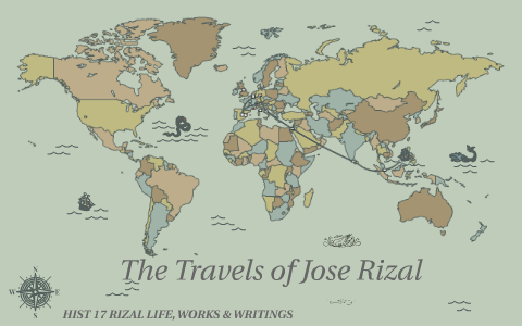 timeline jose rizal travel map