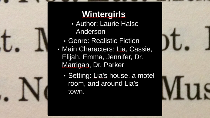 wintergirls characters