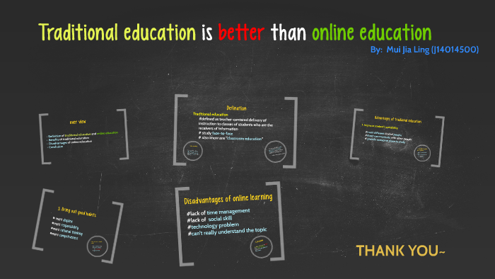 online education and traditional education