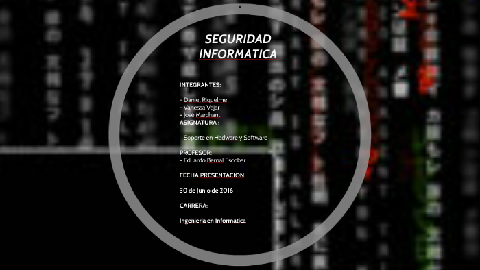 SEGURIDAD INFORMATICA by jose marchant on Prezi