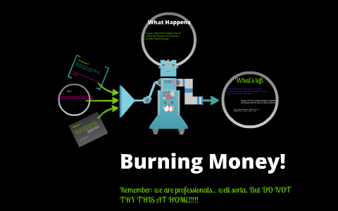 how does the money burning experiment work