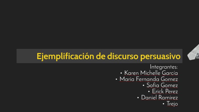 Ejemplificación de discurso persuasivo by Karen Michelle García Flores ...